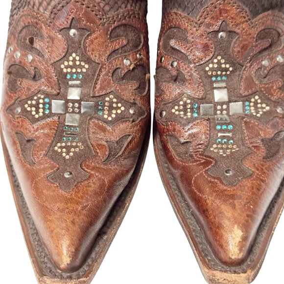 Corral Python Crystal Cross Boot 6.5 - Picture 5 of 14